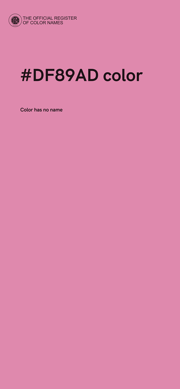 #DF89AD color image