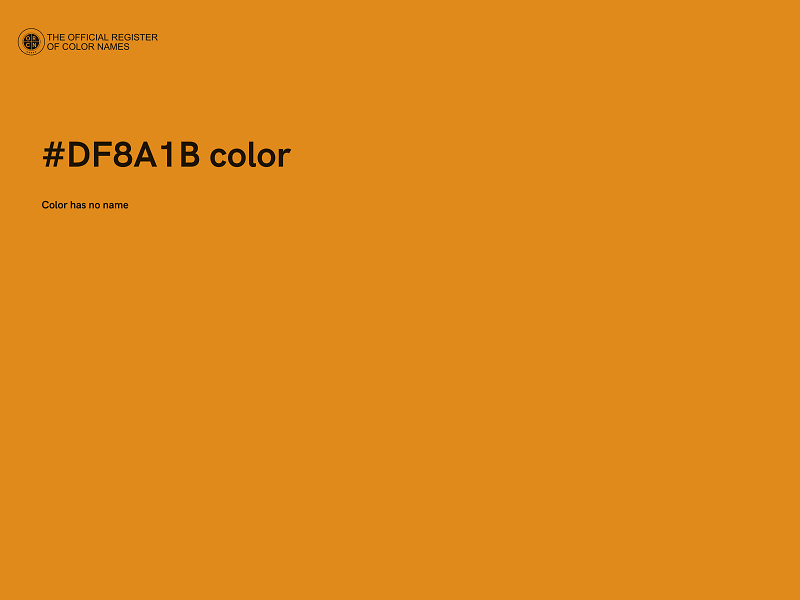 #DF8A1B color image