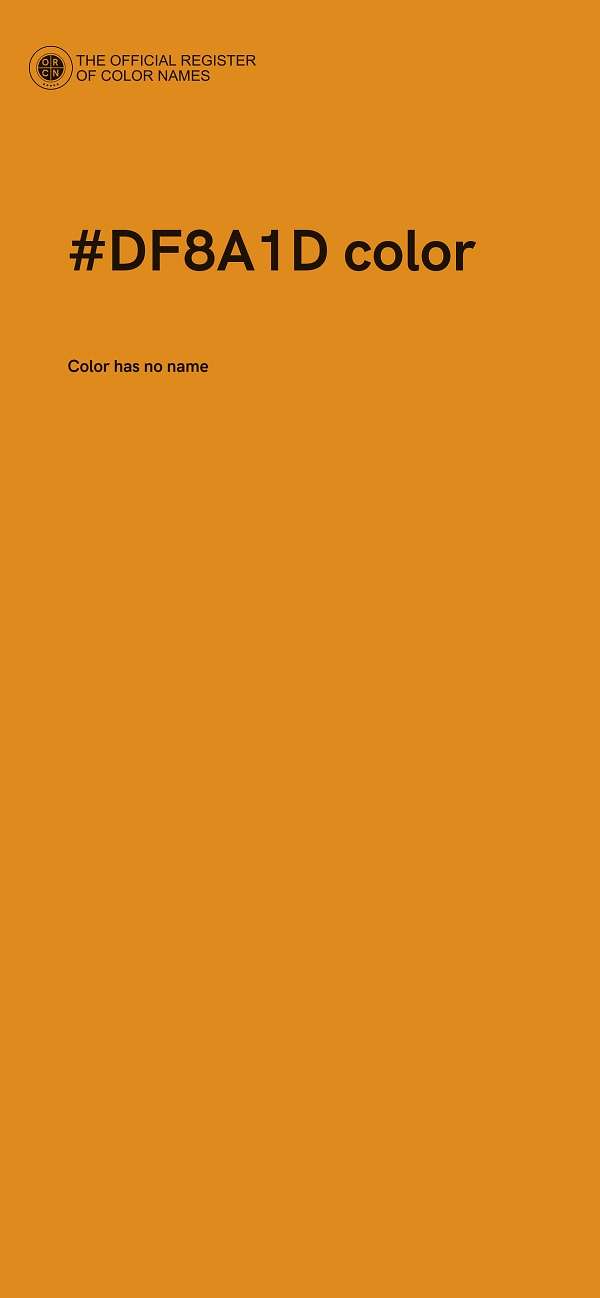 #DF8A1D color image