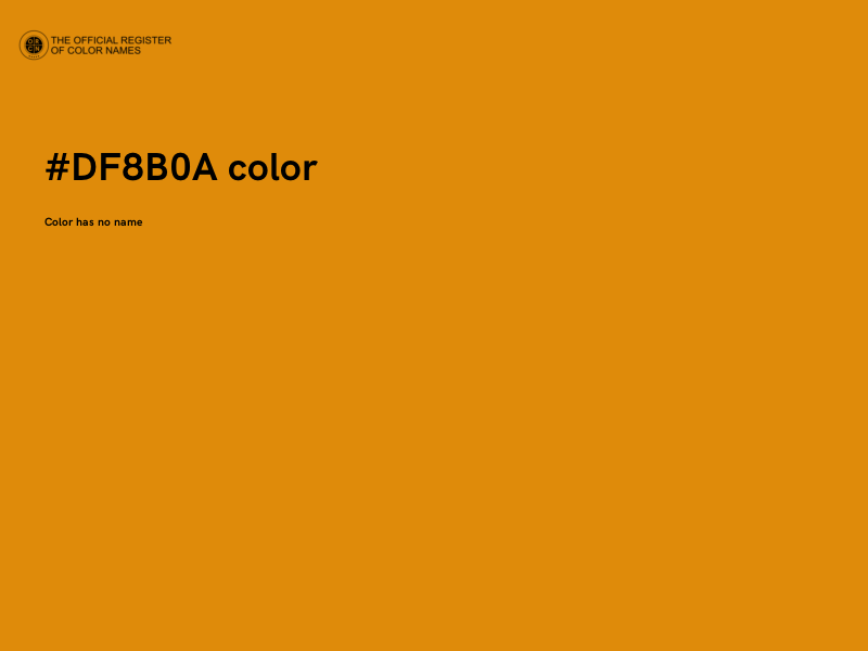 #DF8B0A color image