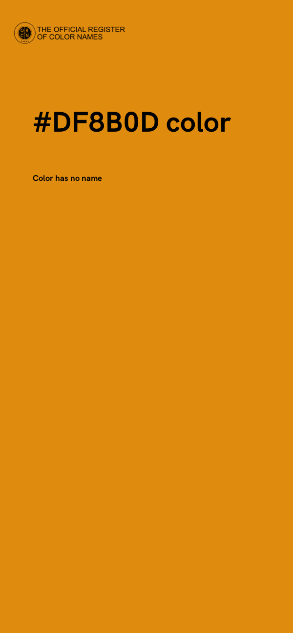 #DF8B0D color image