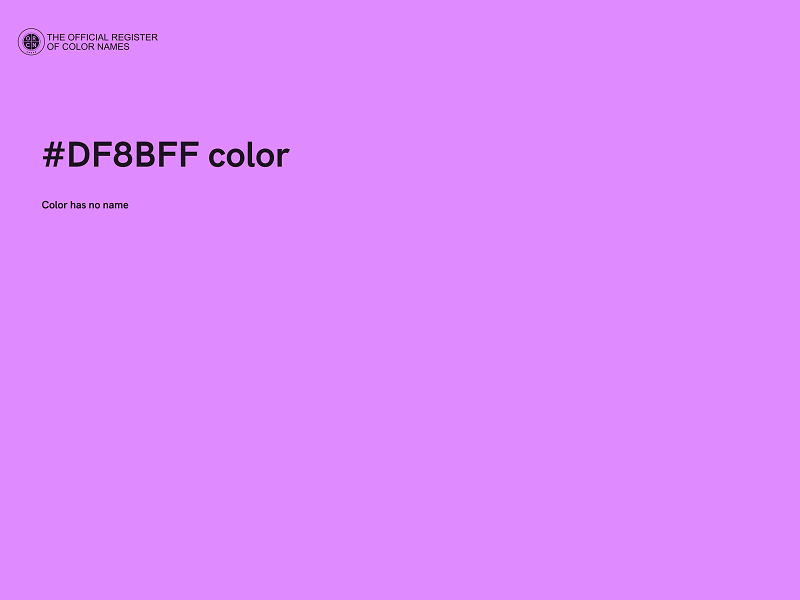 #DF8BFF color image