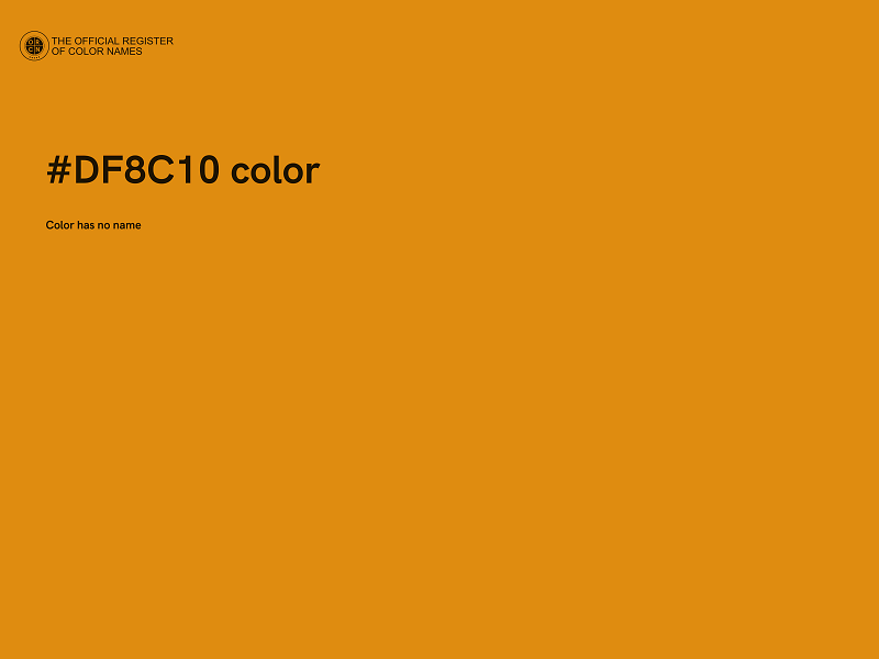#DF8C10 color image