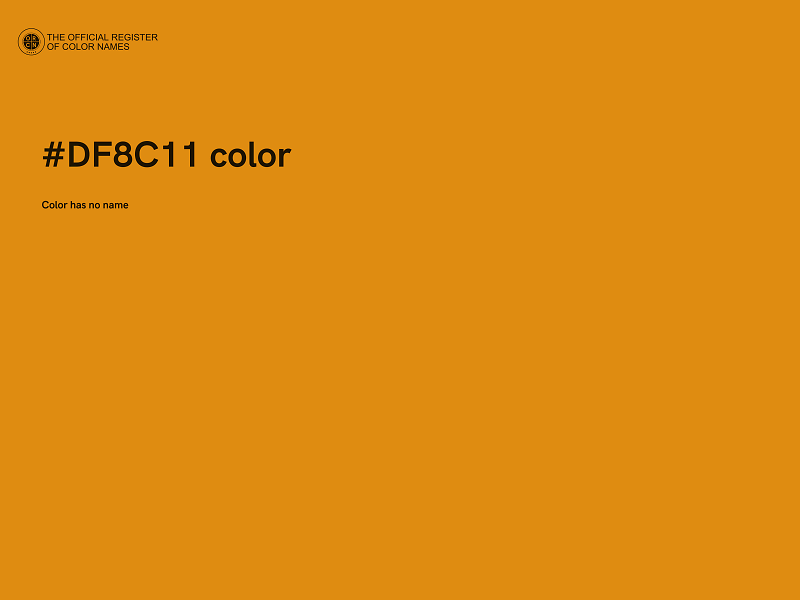 #DF8C11 color image