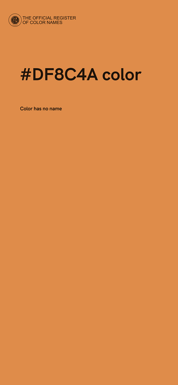 #DF8C4A color image