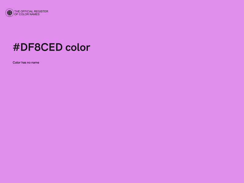 #DF8CED color image