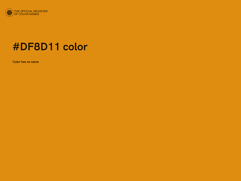 #DF8D11 color image