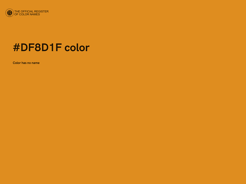 #DF8D1F color image