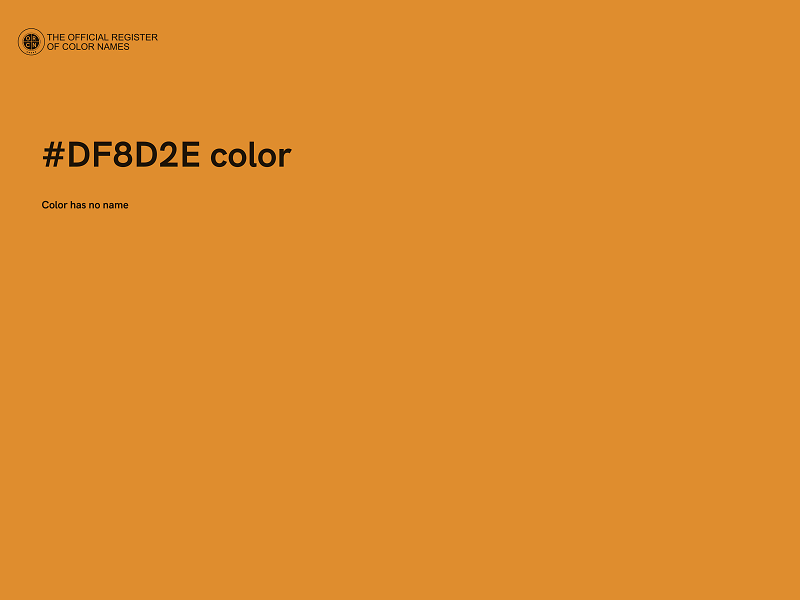 #DF8D2E color image