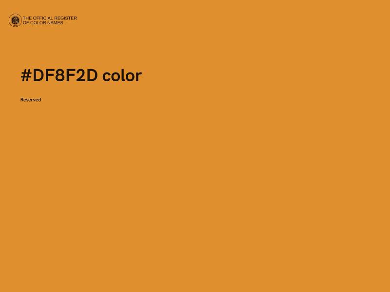 #DF8F2D color image