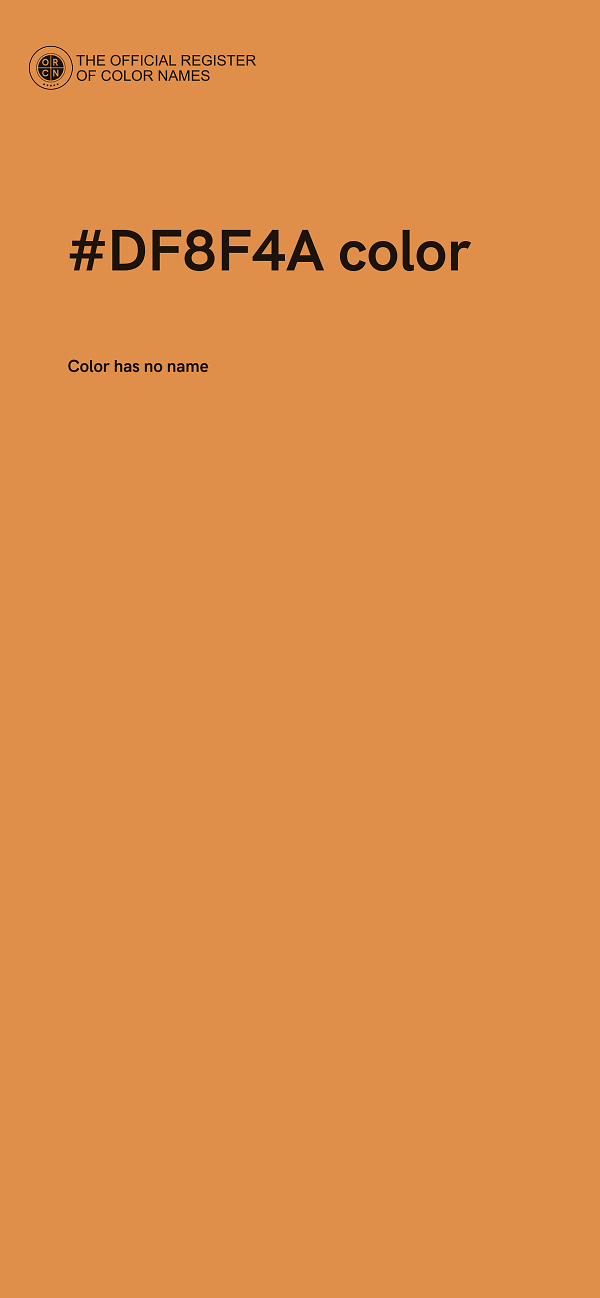 #DF8F4A color image