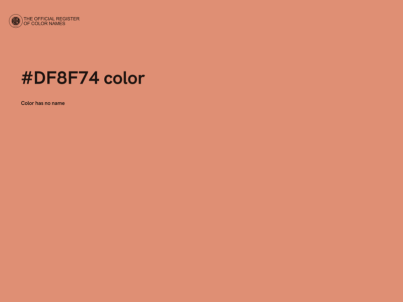 #DF8F74 color image