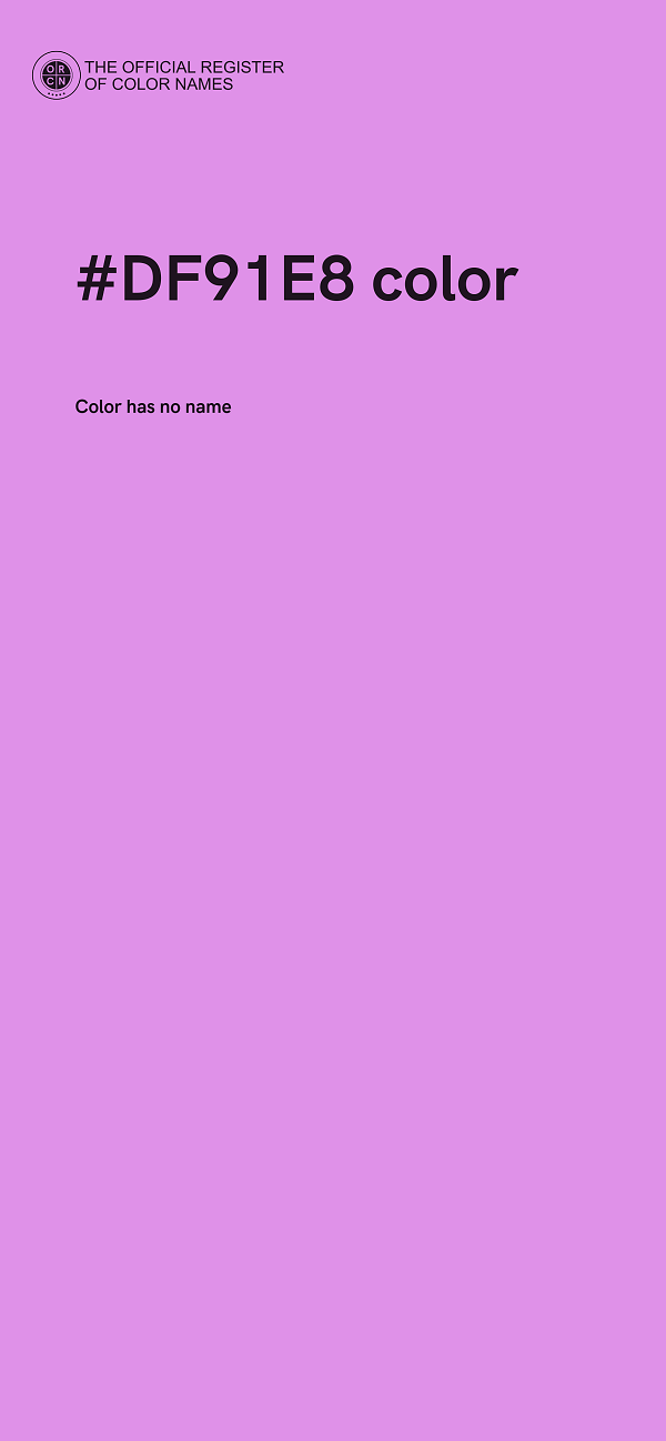 #DF91E8 color image