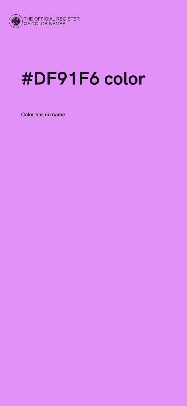 #DF91F6 color image