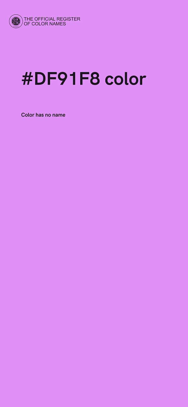 #DF91F8 color image