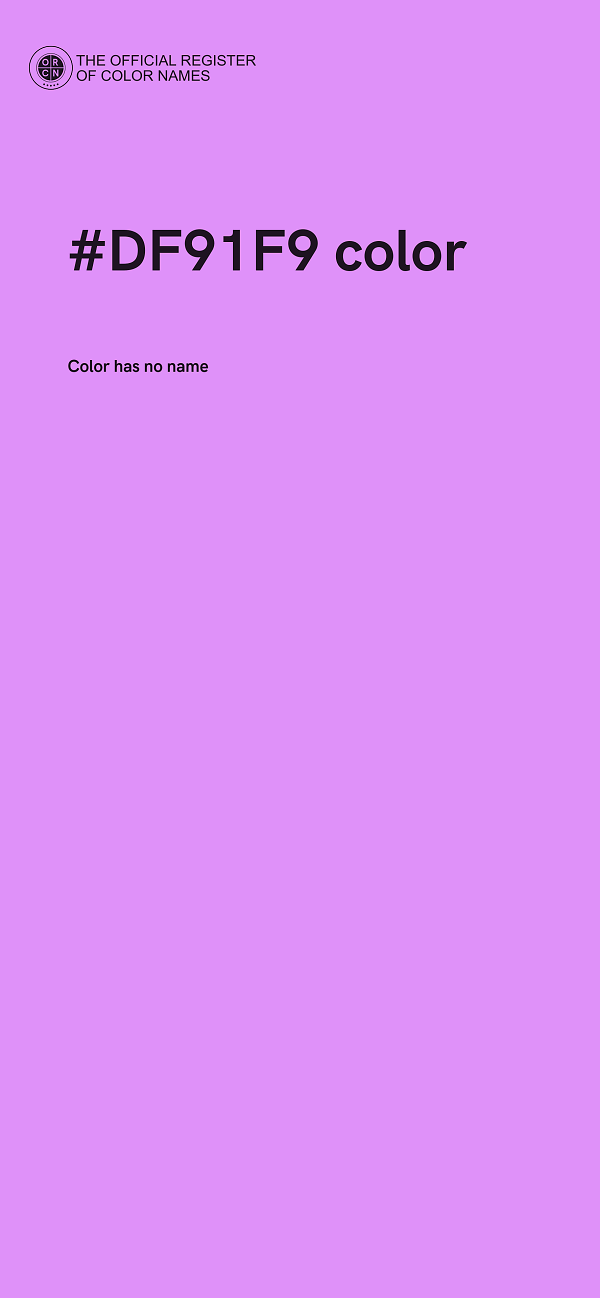 #DF91F9 color image