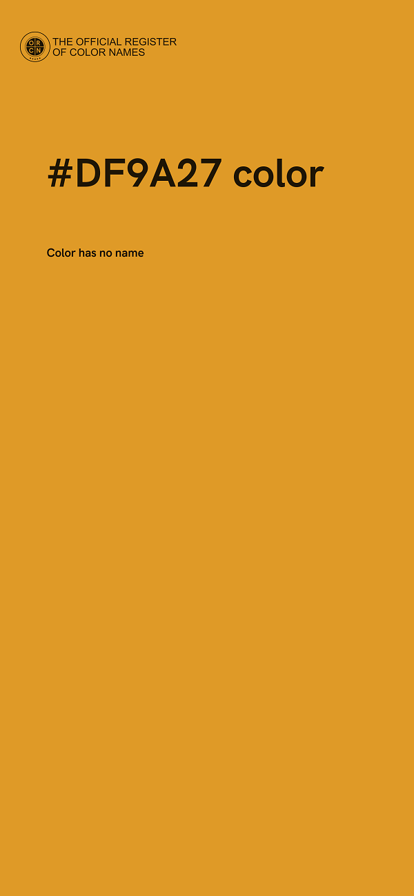 #DF9A27 color image