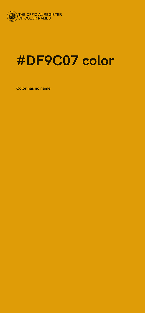 #DF9C07 color image