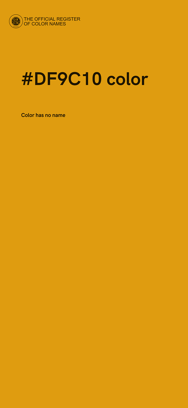 #DF9C10 color image