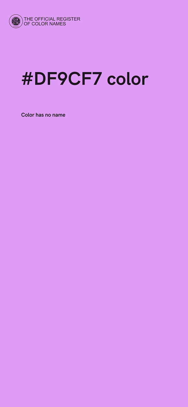 #DF9CF7 color image