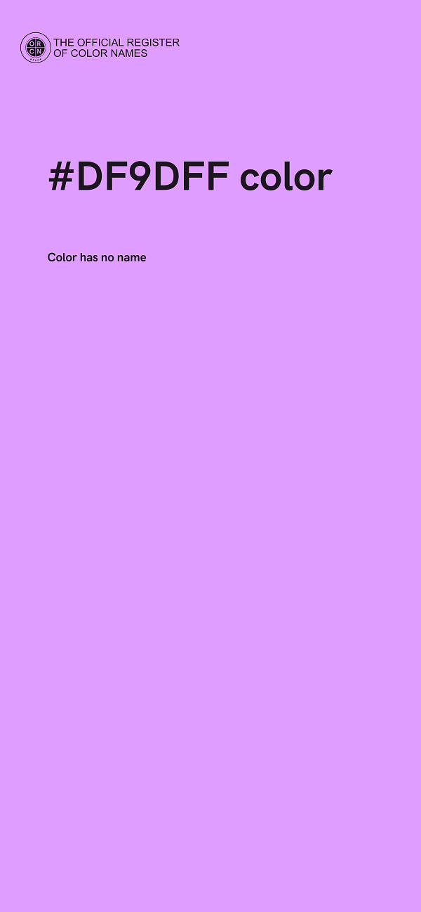 #DF9DFF color image
