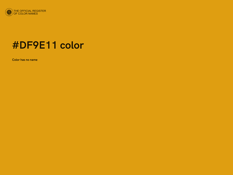 #DF9E11 color image