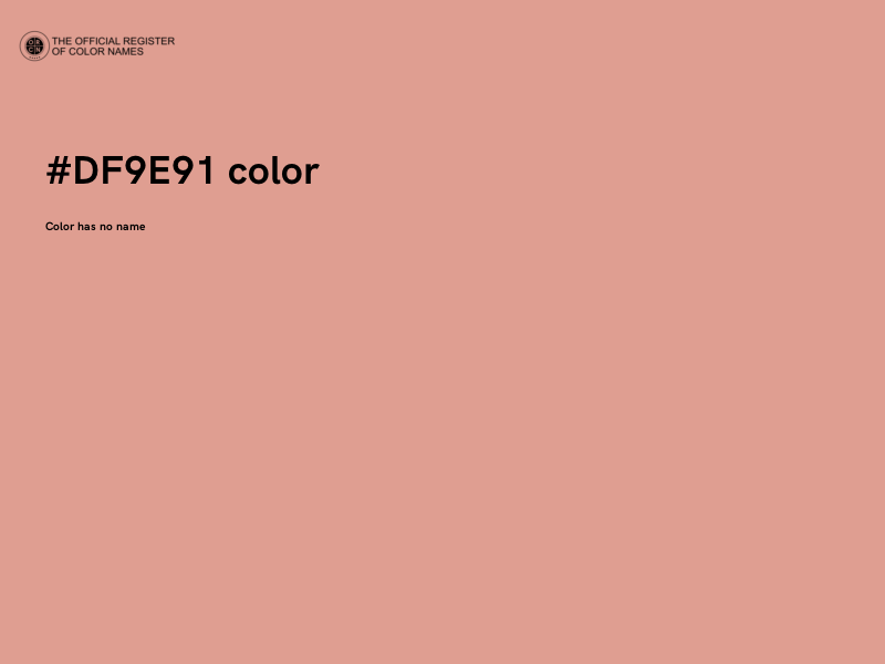 #DF9E91 color image