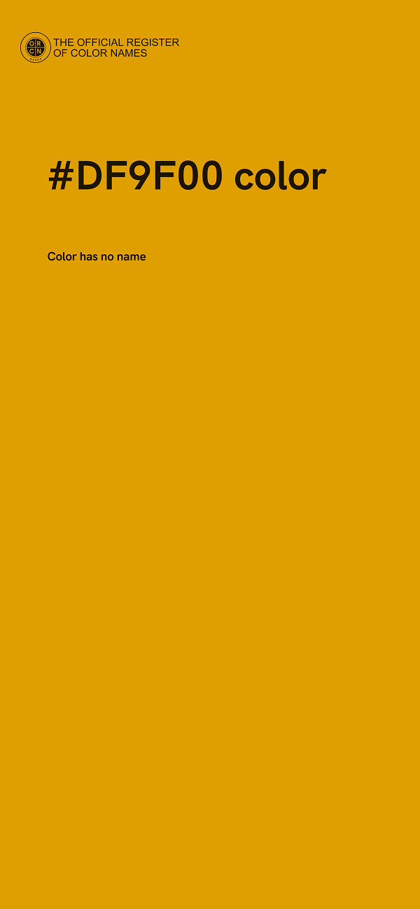 #DF9F00 color image
