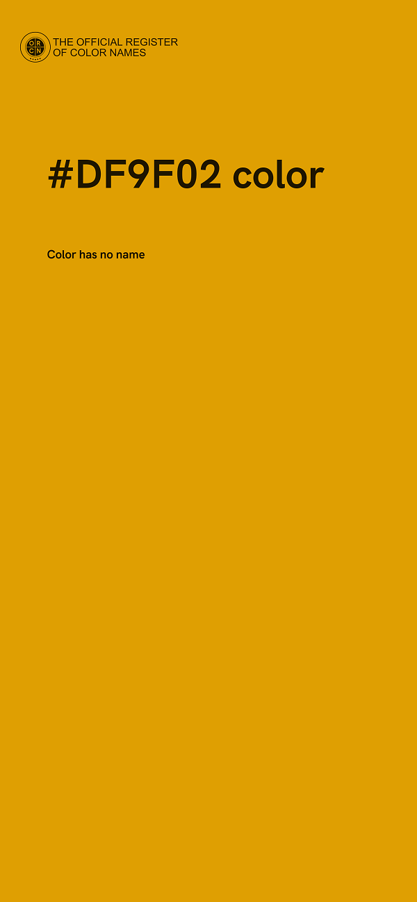 #DF9F02 color image