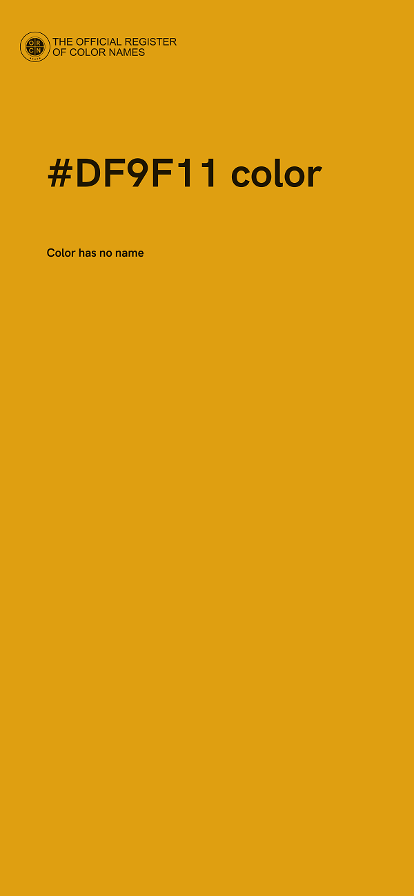 #DF9F11 color image