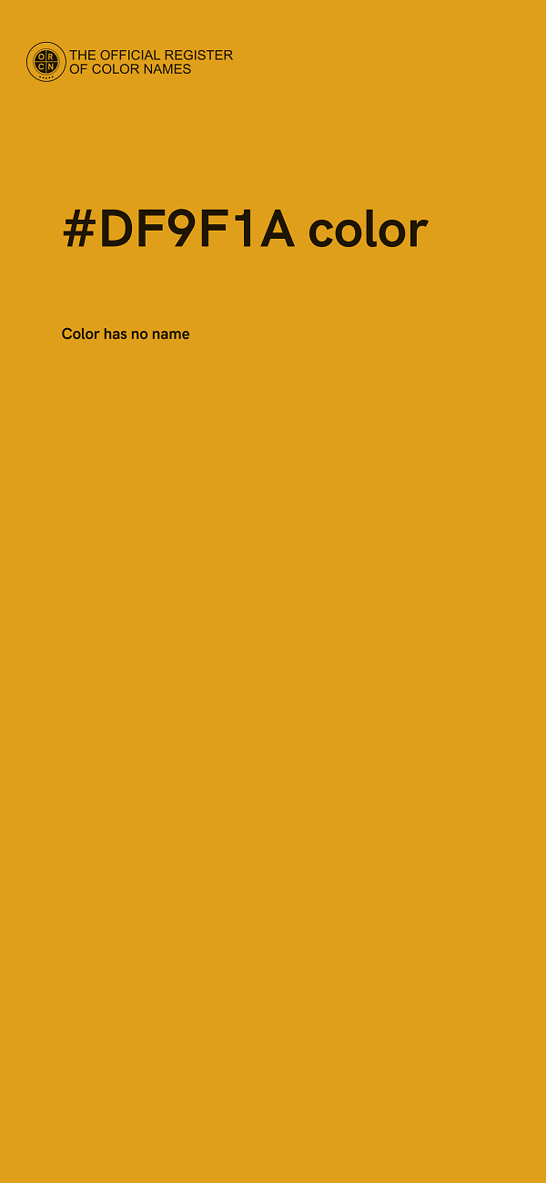 #DF9F1A color image