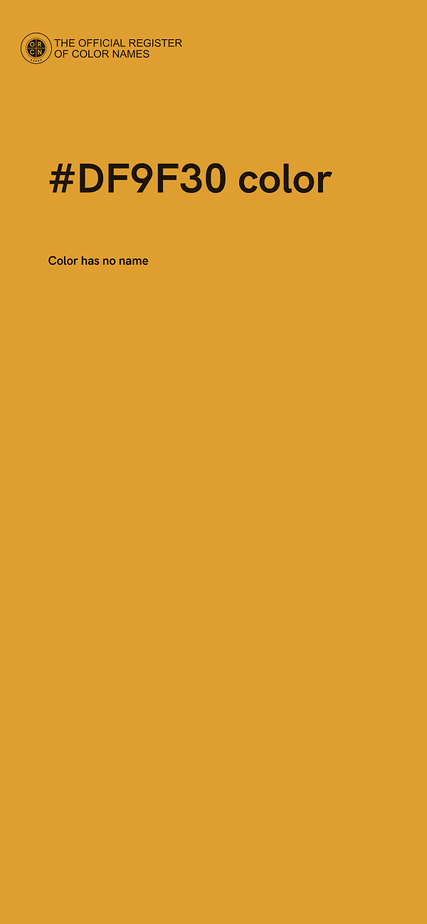 #DF9F30 color image