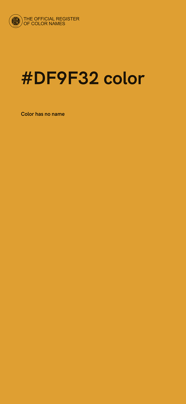 #DF9F32 color image
