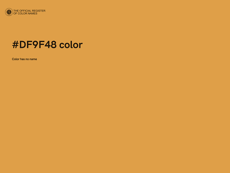 #DF9F48 color image