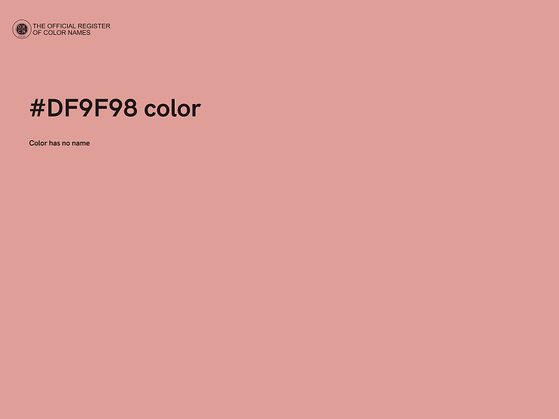 #DF9F98 color image