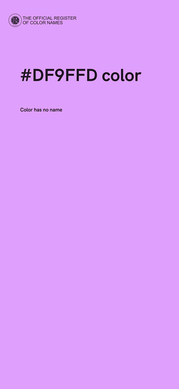 #DF9FFD color image