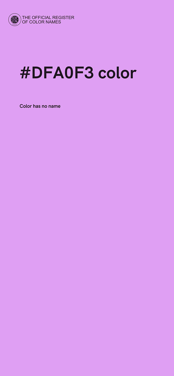 #DFA0F3 color image