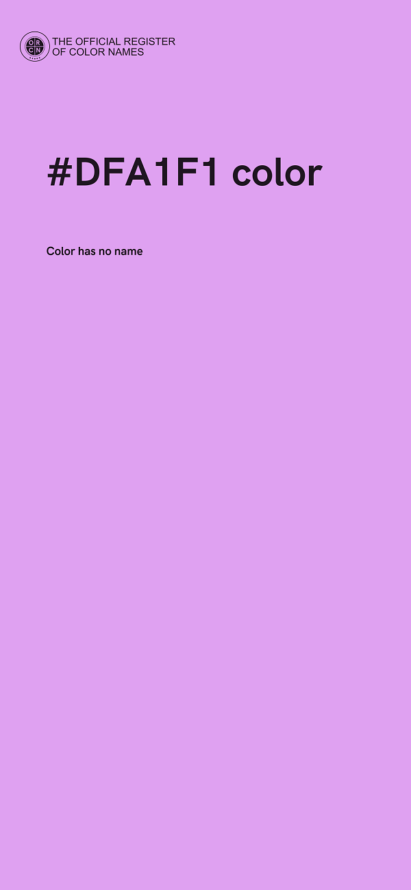 #DFA1F1 color image