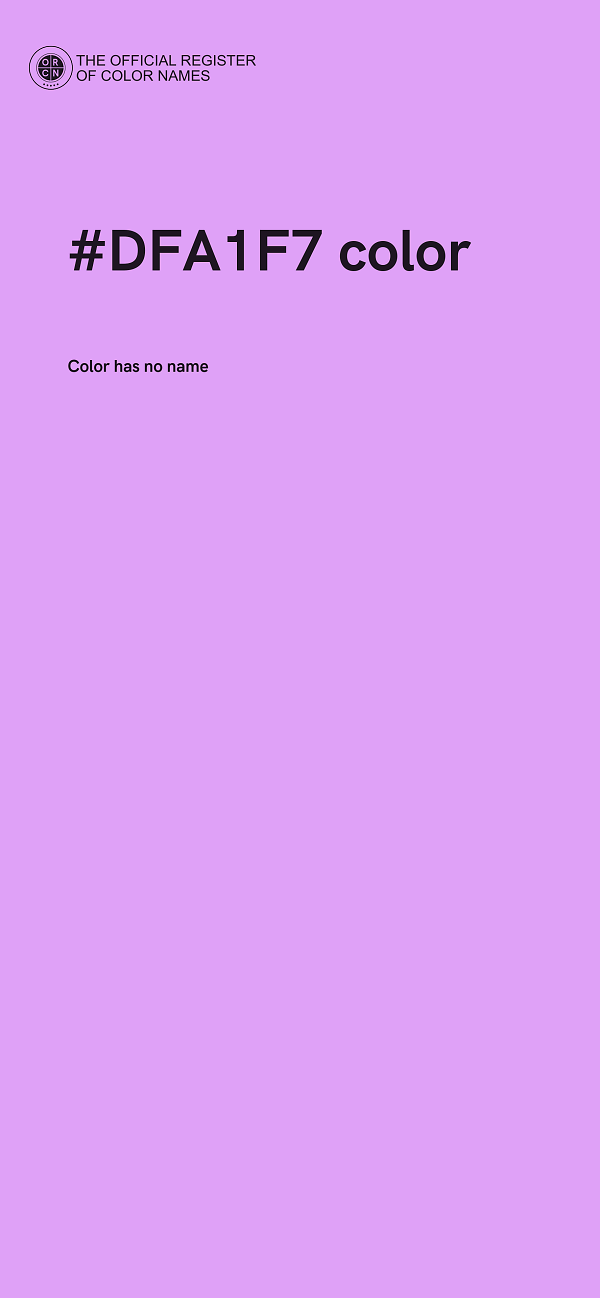 #DFA1F7 color image