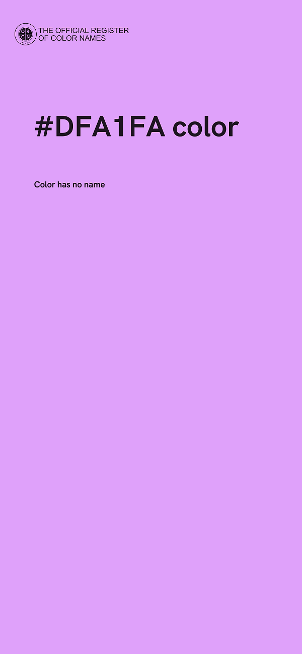 #DFA1FA color image