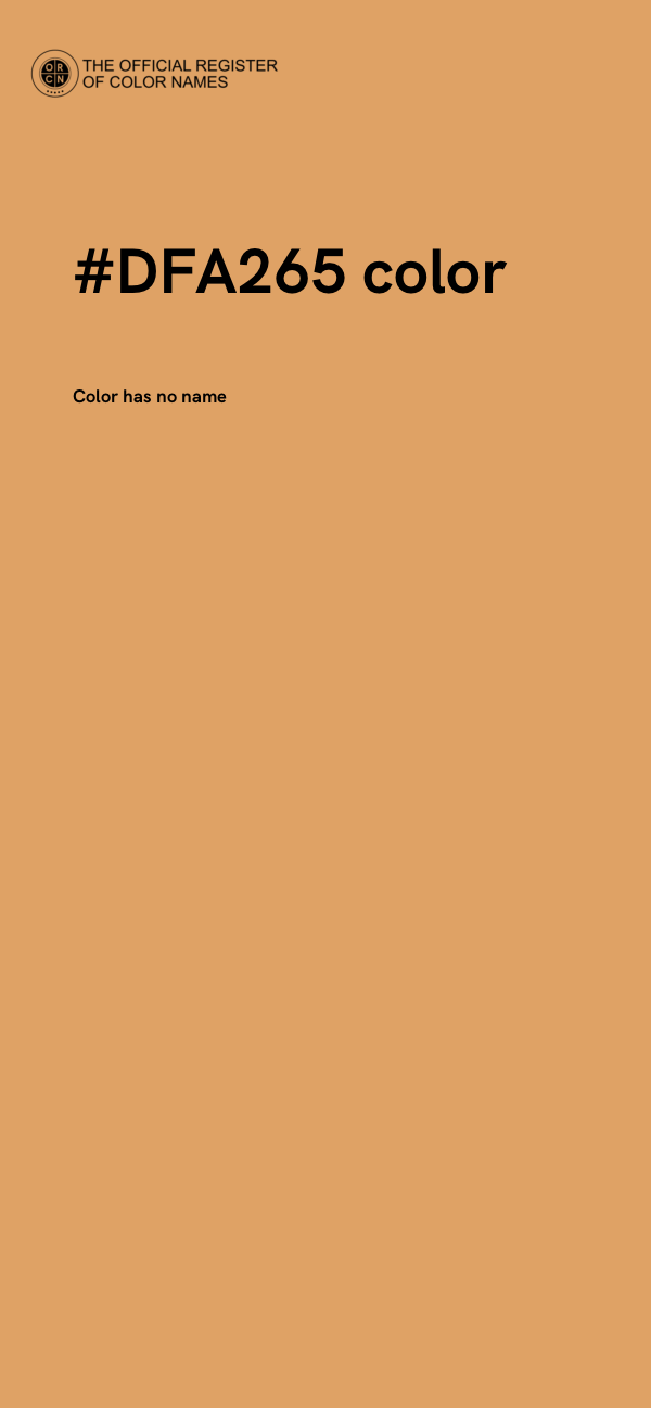 #DFA265 color image