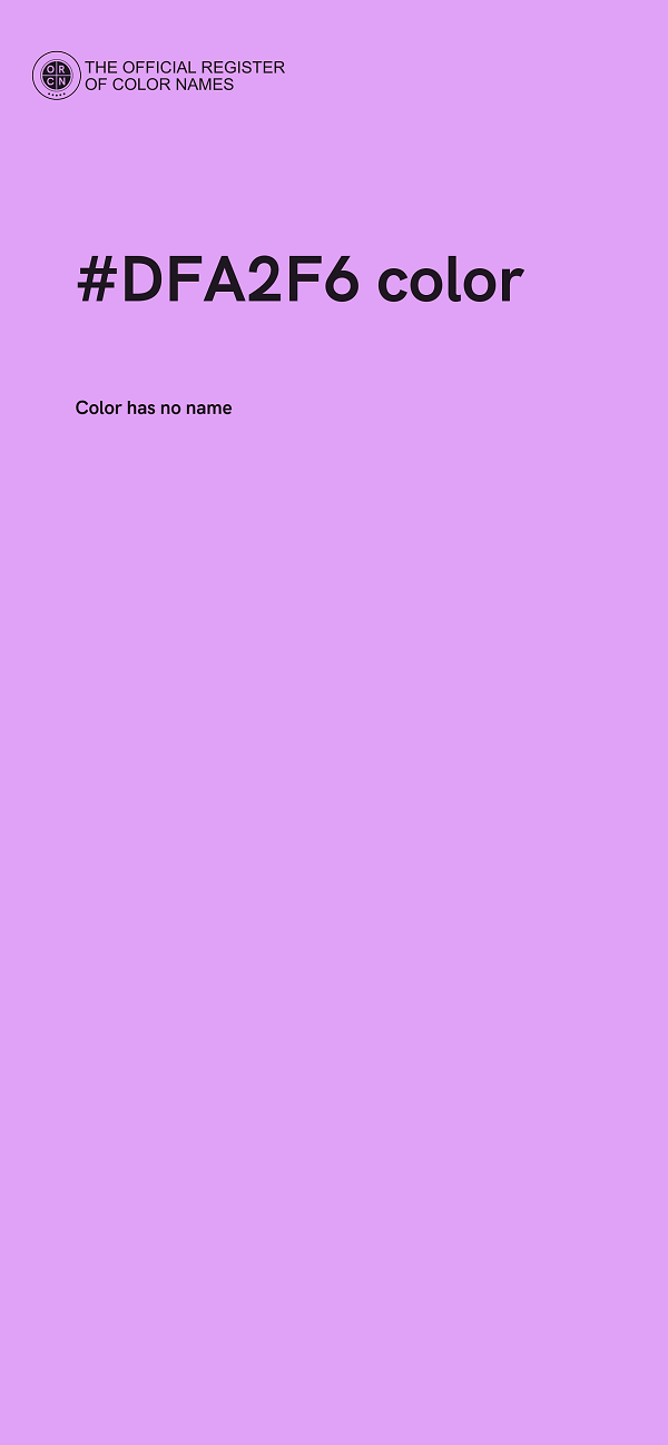 #DFA2F6 color image
