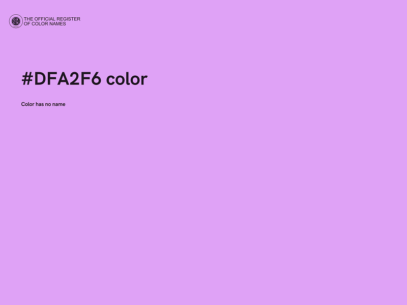 #DFA2F6 color image