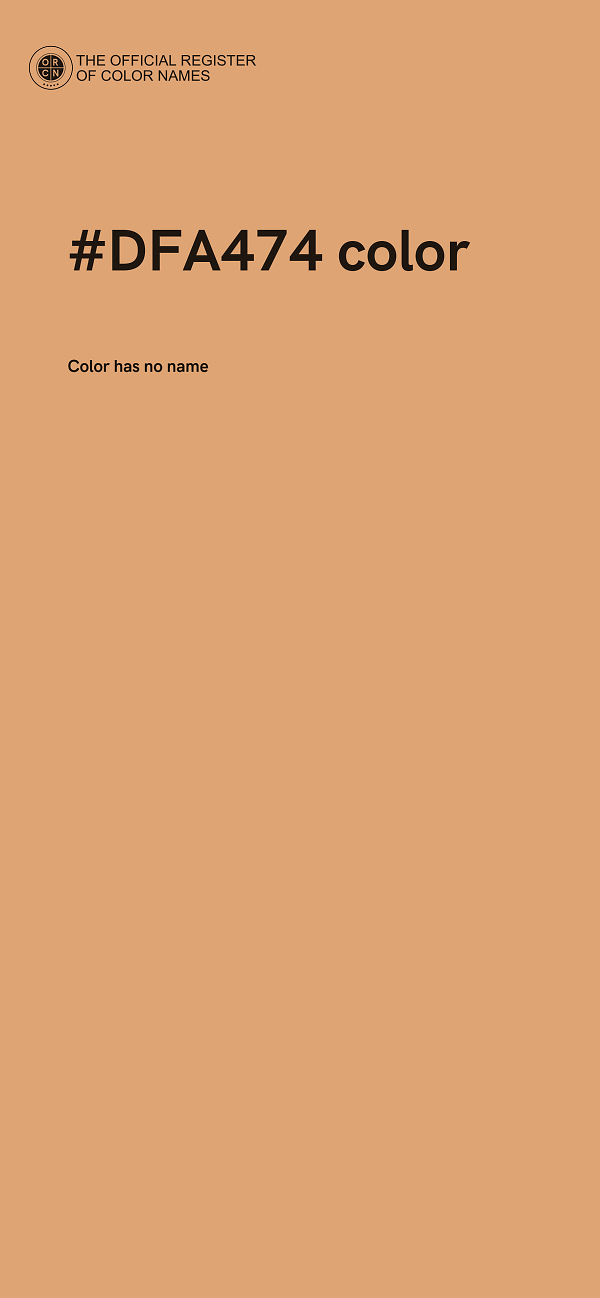 #DFA474 color image