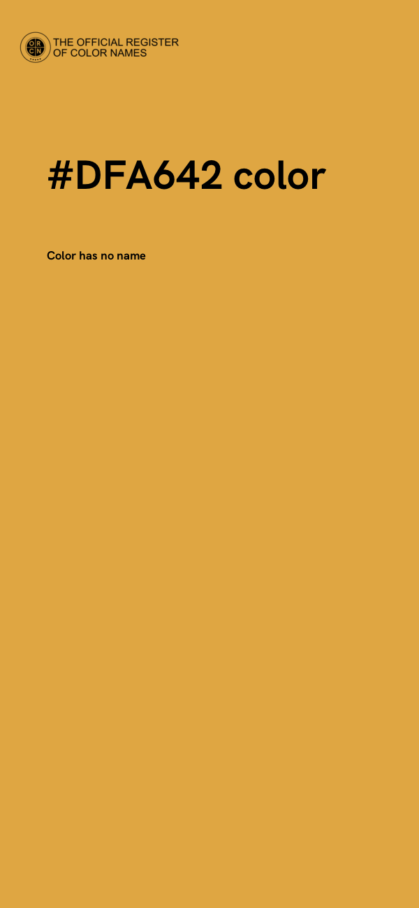 #DFA642 color image