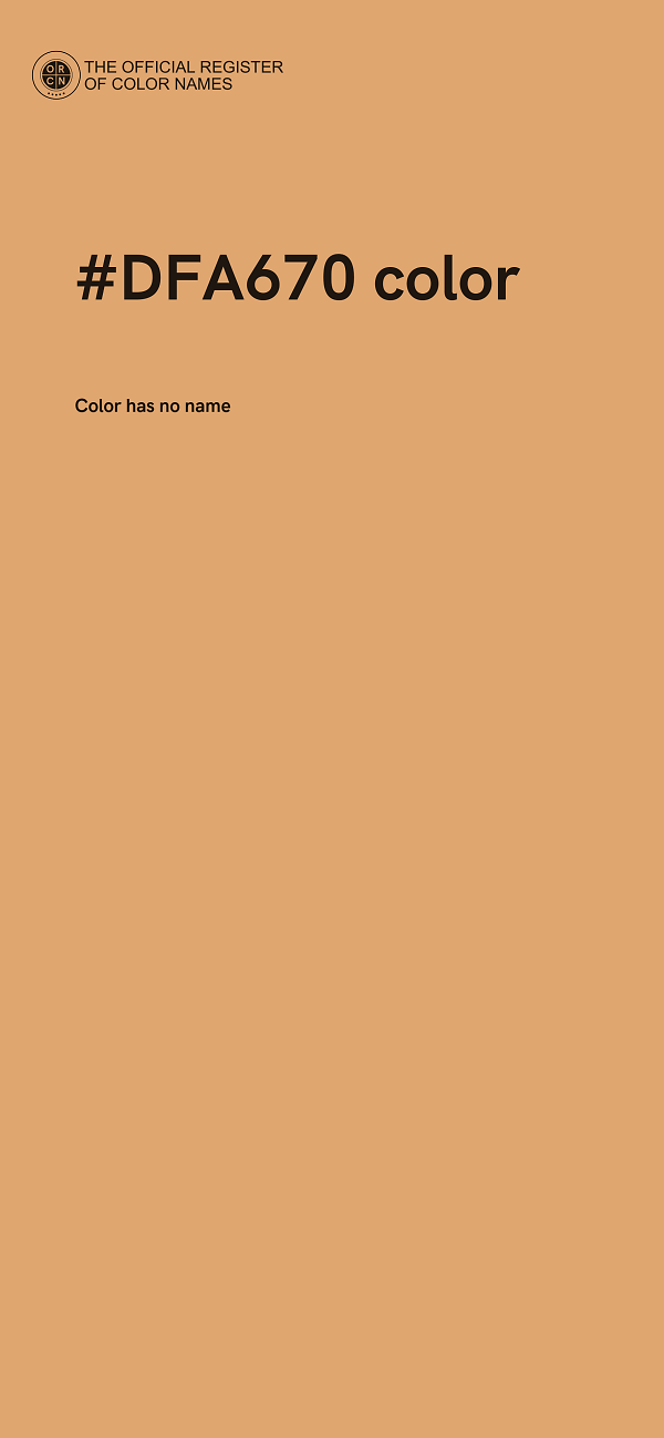 #DFA670 color image