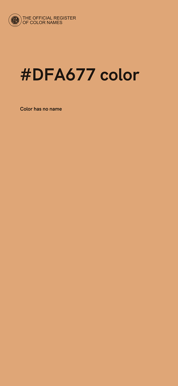 #DFA677 color image