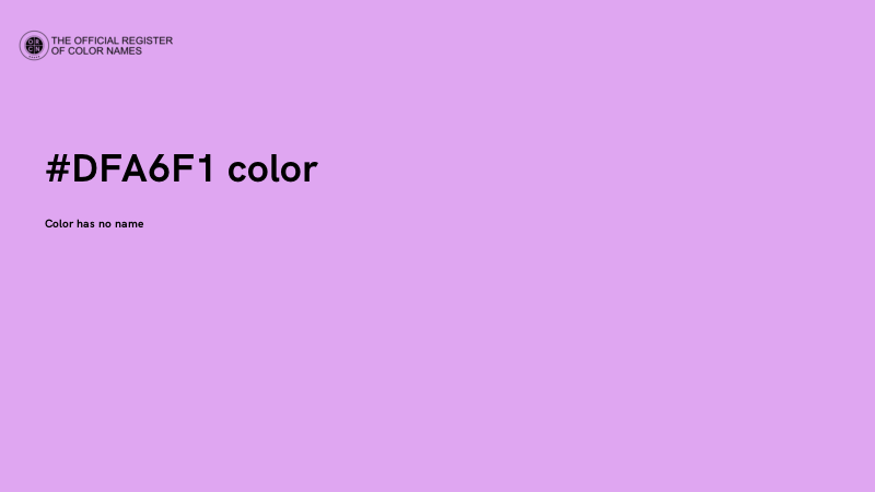 #DFA6F1 color image
