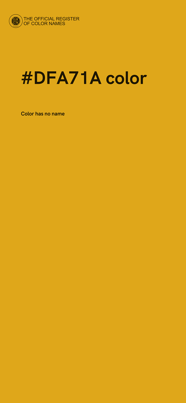 #DFA71A color image