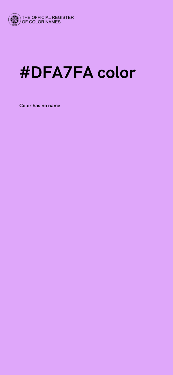 #DFA7FA color image